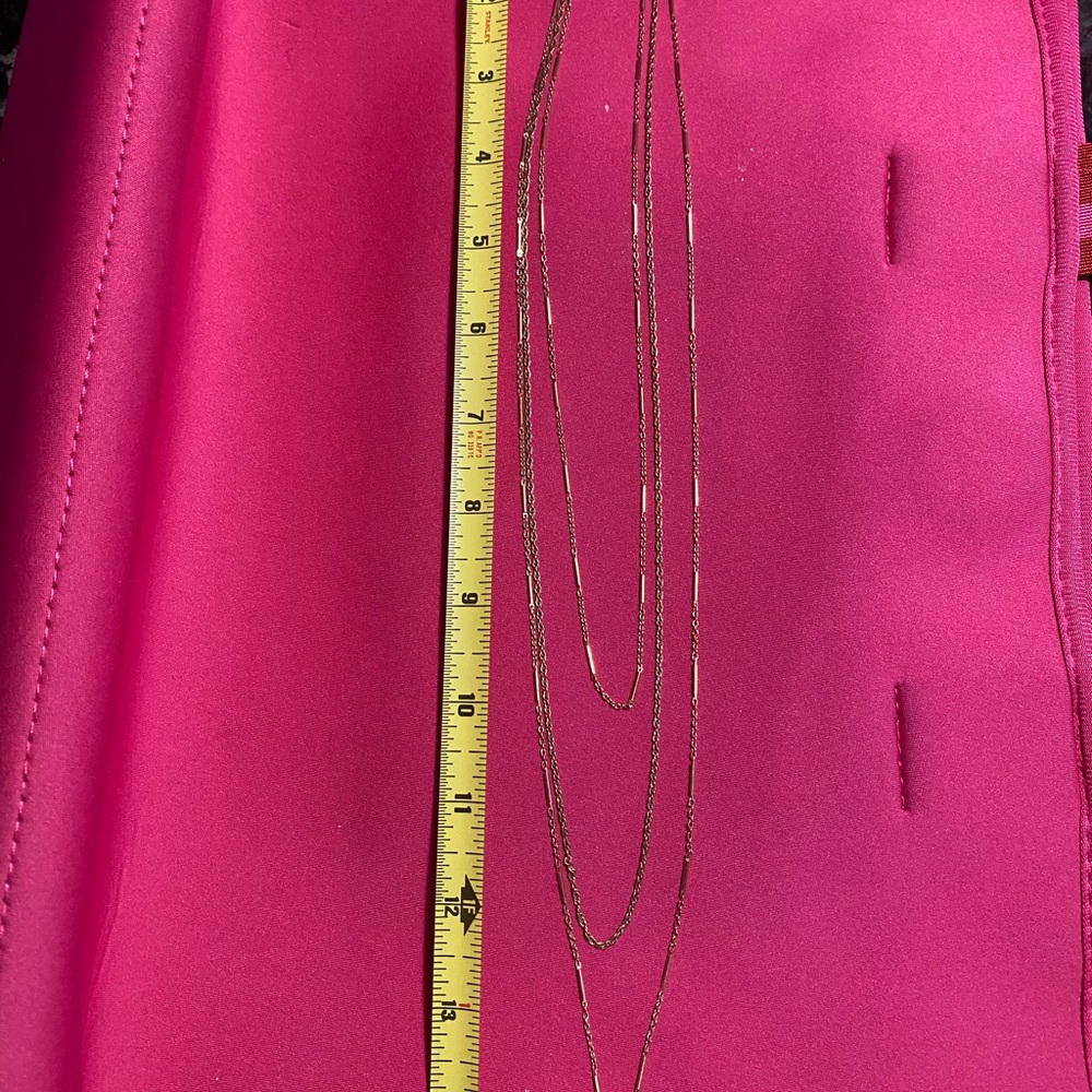 Monet Vintage Gold Tone Layered Chain Necklace